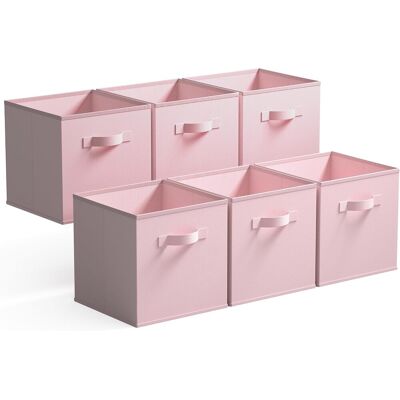 OEM Lot De 6 Caisse De Rangement, Tissu Non Tissé, Poignée Renforcée, Pliable, Pour Étagère Cube 27x27 Cm, Salon Chambre Bureau - Publicité OEM Lot De 6 Caisse De Rangement, Tissu Non Tissé, Poignée Renforcée, Pliable, Pour Étagère Cube 27x27 Cm, Salon Chambre Bureau - Publicité
