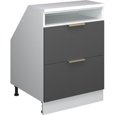 Meuble De Rangement Sous Pente Rion, Anthracite-or, 60x81.6cm 2 Tiroirs, 60 Cm De Profondeur, Vicco - Publicité Meuble De Rangement Sous Pente Rion, Anthracite-or, 60x81.6cm 2 Tiroirs, 60 Cm De Profondeur, Vicco - Publicité