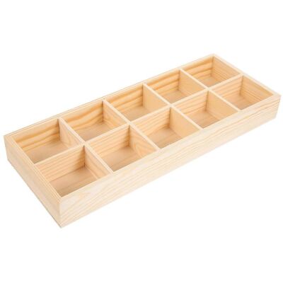 LISATR Porte-sachets De Thé En Bois, Étui De Rangement De Bureau Pour Sachets De Thé, 10 Compartiments, Porte-sachets D'Épices-34x13cm - Publicité LISATR Porte-sachets De Thé En Bois, Étui De Rangement De Bureau Pour Sachets De Thé, 10 Compartiments, Porte-sachets D'Épices-34x13cm - Publicité