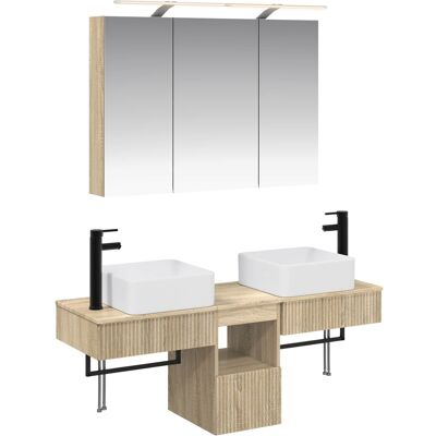 Ensemble D'Armoire De Salle De Bain 4 Pcs Chêne Sonoma Vidaxl - Publicité Ensemble D'Armoire De Salle De Bain 4 Pcs Chêne Sonoma Vidaxl - Publicité
