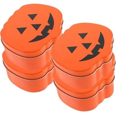 ABYSSE 10x9x4.5cm 4 Pièces Boîtes Citrouille Métal Halloween Mini Boîtes À Bonbons Avec Couvercles Rangement Décoratif Original Pour Et Pratique - Publicité ABYSSE 10x9x4.5cm 4 Pièces Boîtes Citrouille Métal Halloween Mini Boîtes À Bonbons Avec Couvercles Rangement Décoratif Original Pour Et Pratique - Publicité