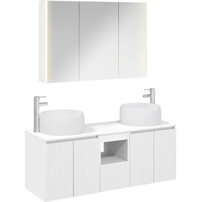Ensemble D'Armoire De Salle De Bain 4 Pcs Blanc Vidaxl - Publicité Ensemble D'Armoire De Salle De Bain 4 Pcs Blanc Vidaxl - Publicité
