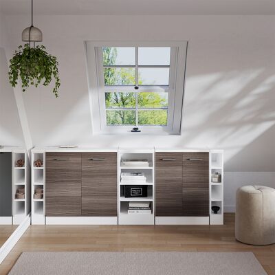Ensembles De Meuble De Rangement Sous Pente Rion, Gris Noble, 210cm Lot De 5 Caissons 60 Cm De Profondeur, Vicco - Publicité Ensembles De Meuble De Rangement Sous Pente Rion, Gris Noble, 210cm Lot De 5 Caissons 60 Cm De Profondeur, Vicco - Publicité