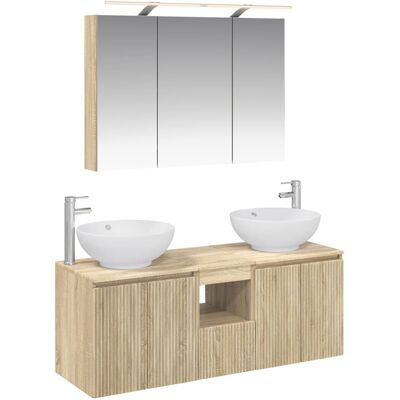 Ensemble D'Armoire De Salle De Bain 4 Pcs Chêne Sonoma Vidaxl - Publicité Ensemble D'Armoire De Salle De Bain 4 Pcs Chêne Sonoma Vidaxl - Publicité