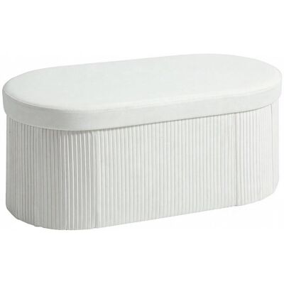 OEM Banc De Rangement Pliable Aspect Velours, Idéal Pour Le Salon, 76 X 38 X 35 Cm, Couleur Crème Avec Assise Confortable Et Rangement Intérieur Facile À Assembler Avec Instructions Incluses - Publicité OEM Banc De Rangement Pliable Aspect Velours, Idéal Pour Le Salon, 76 X 38 X 35 Cm, Couleur Crème Avec Assise Confortable Et Rangement Intérieur Facile À Assembler Avec Instructions Incluses - Publicité