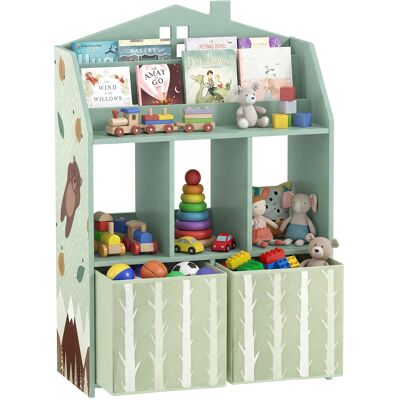 DEVOKO Bibliothèque, En Mdf, En Tissu, Vert, Avec Tiroirs, Étagères De Rangement, Pour Salon Bureau, Rangement Livres - Publicité DEVOKO Bibliothèque, En Mdf, En Tissu, Vert, Avec Tiroirs, Étagères De Rangement, Pour Salon Bureau, Rangement Livres - Publicité