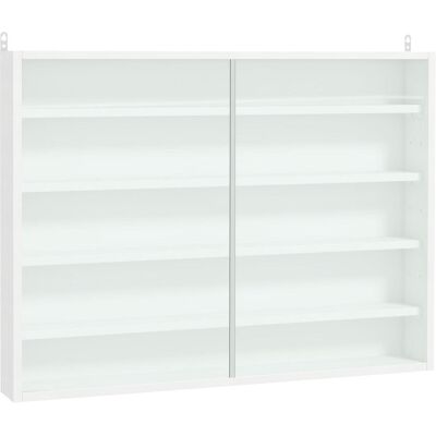 OEM Vitrine Murale À 4 Étagères Réglables, Vitrine Pour Objets De Collection, En Verre Et Panneaux De Particules, 80 X 9,5 X 60 Cm, Blanche - Publicité OEM Vitrine Murale À 4 Étagères Réglables, Vitrine Pour Objets De Collection, En Verre Et Panneaux De Particules, 80 X 9,5 X 60 Cm, Blanche - Publicité