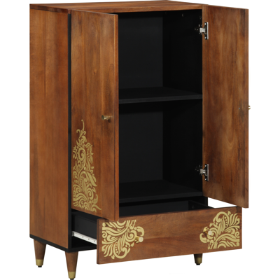 DESIGN IN Haut Armoire Marron 60 X 33 X 100 Cm Bois De Mangue Massif - Publicité DESIGN IN Haut Armoire Marron 60 X 33 X 100 Cm Bois De Mangue Massif - Publicité