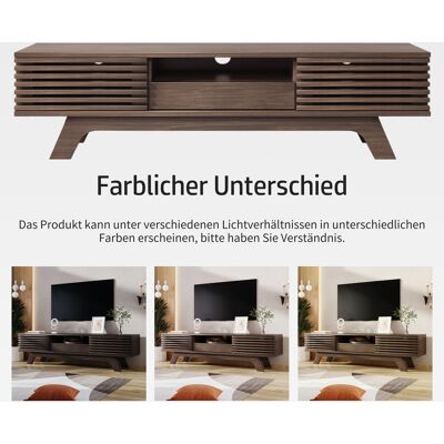 ALLAUVE Meuble Bas Tv Vintage 150x35x44 Cm, Bois Rétro Avec 1 Tiroir Et 2 Portes - Publicité ALLAUVE Meuble Bas Tv Vintage 150x35x44 Cm, Bois Rétro Avec 1 Tiroir Et 2 Portes - Publicité