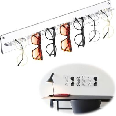 OEM Royaluxe-rangement Lunette Mural Porte Support - Rack Organisateur En Acrylique 7 Fents Pour L'Organisateur Lunettes De Soleil Lecture D'Oreille Colliers Bracelets, 38cm3.8cm, Transparent - Publicité OEM Royaluxe-rangement Lunette Mural Porte Support - Rack Organisateur En Acrylique 7 Fents Pour L'Organisateur Lunettes De Soleil Lecture D'Oreille Colliers Bracelets, 38cm3.8cm, Transparent - Publicité