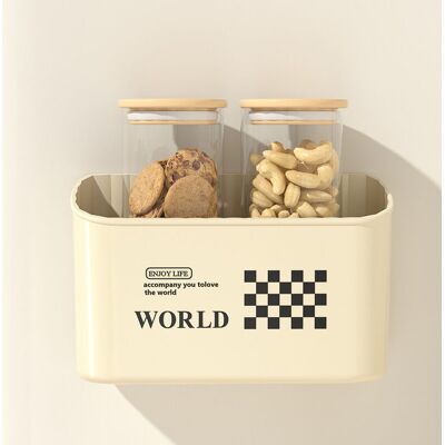 OEM Boîte De Rangement Magnétique Murale Côté Réfrigérateur, Panier De Rangement Pour Organisateur De Cuisine, Boîte De Rangement Sans Poinçon(moyen) - Publicité OEM Boîte De Rangement Magnétique Murale Côté Réfrigérateur, Panier De Rangement Pour Organisateur De Cuisine, Boîte De Rangement Sans Poinçon(moyen) - Publicité