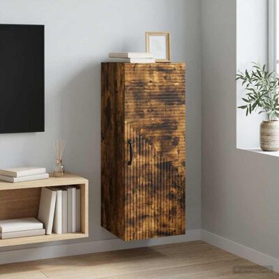 Armoire Murale Chêne Fumé 33 X 34,5 X 90 Cm Bois D'Ingénierie Vidaxl - Publicité Armoire Murale Chêne Fumé 33 X 34,5 X 90 Cm Bois D'Ingénierie Vidaxl - Publicité