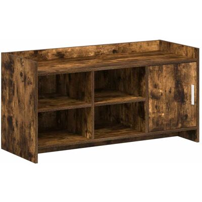 Cabinet À Chaussures Avec Porte Chêne Fumé 100 X 39,5 X 51 Cm Vidaxl - Publicité Cabinet À Chaussures Avec Porte Chêne Fumé 100 X 39,5 X 51 Cm Vidaxl - Publicité