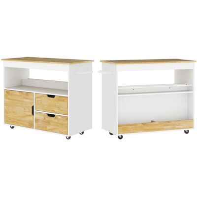 ACKERMAN Chariot De Cuisine, Chariot De Service Avec Plan De Travail, Tiroirs, Chariot Avec Meuble De Cuisine À Porte Fermeture Douce, Poignée, Îlot De Cuisine Avec Compartiment Ouvert Pour Bureau, 107x50x85cm - Publicité ACKERMAN Chariot De Cuisine, Chariot De Service Avec Plan De Travail, Tiroirs, Chariot Avec Meuble De Cuisine À Porte Fermeture Douce, Poignée, Îlot De Cuisine Avec Compartiment Ouvert Pour Bureau, 107x50x85cm - Publicité