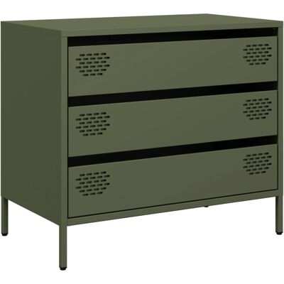 Maison La Vie - Buffet Salon Moderne - Meuble De Rangement - Vert Olive 68x39x58,5 Cm Acier Laminé À Froid Bu5332 - Publicité Maison La Vie - Buffet Salon Moderne - Meuble De Rangement - Vert Olive 68x39x58,5 Cm Acier Laminé À Froid Bu5332 - Publicité