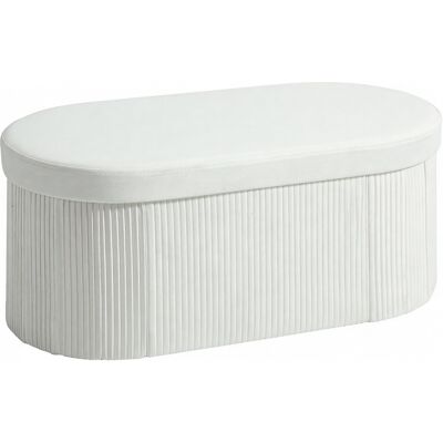 VIVACASA Banc De Rangement Pliable Effet Velours, Coffre Rangement Salon Couleur Crème 76x38x35 Cm - Publicité VIVACASA Banc De Rangement Pliable Effet Velours, Coffre Rangement Salon Couleur Crème 76x38x35 Cm - Publicité