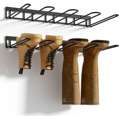 OEM 2 Étagères À Chaussures Murales, Étagère À Bottes En Métal, Peut Contenir 4 Paires De Bottes, Plateau À Bottes D'Entrée (montage Par Perforation)-dou - Publicité OEM 2 Étagères À Chaussures Murales, Étagère À Bottes En Métal, Peut Contenir 4 Paires De Bottes, Plateau À Bottes D'Entrée (montage Par Perforation)-dou - Publicité