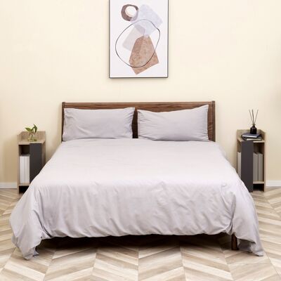 OEM Table De Chevet Grise Moderne Avec Étagère Ouverte, Ensemble De 2 Pièces En Panneaux De Particules Pour Chambre Et Salon, 27 X 25 X 60 Cm - Publicité OEM Table De Chevet Grise Moderne Avec Étagère Ouverte, Ensemble De 2 Pièces En Panneaux De Particules Pour Chambre Et Salon, 27 X 25 X 60 Cm - Publicité