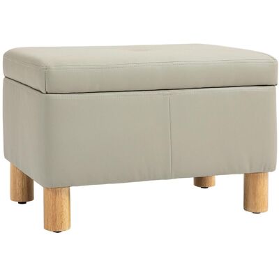 OEM Coffre De Rangement Pour Chambre À Coucher 33l, Banc De Rangement Rembourré En Pu Avec Pieds En Bois, 60 X 38 X 40 Cm, Gris Clair - Publicité OEM Coffre De Rangement Pour Chambre À Coucher 33l, Banc De Rangement Rembourré En Pu Avec Pieds En Bois, 60 X 38 X 40 Cm, Gris Clair - Publicité