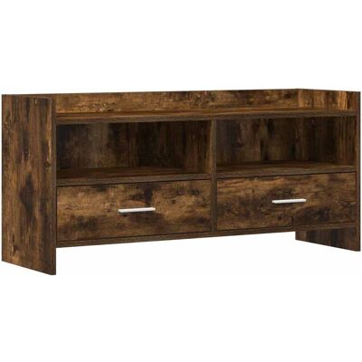 Meuble Tv 100 X 33 X 47 Cm Chêne Fumé Bois D'Ingénierie Vidaxl - Publicité Meuble Tv 100 X 33 X 47 Cm Chêne Fumé Bois D'Ingénierie Vidaxl - Publicité