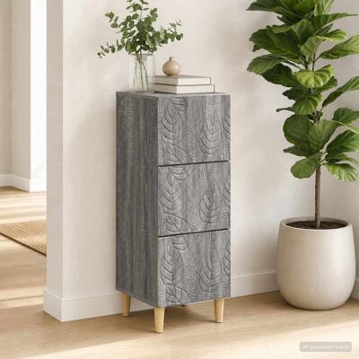 Armoire À Tiroirs Sonoma Gris 33 X 34,5 X 90 Cm Vidaxl - Publicité Armoire À Tiroirs Sonoma Gris 33 X 34,5 X 90 Cm Vidaxl - Publicité
