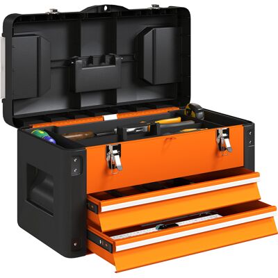 ARRIGONI Boite A Outils Vide Avec Tiroir 49,7 X 25,3 X 28,9 Cm Acier Orange - Publicité ARRIGONI Boite A Outils Vide Avec Tiroir 49,7 X 25,3 X 28,9 Cm Acier Orange - Publicité