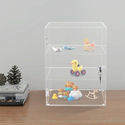 CNCEST Vitrine De Présentation Verrouillable À 3 Niveaux En Acrylique, Avec Serrure, Transparent, Support D'Exposition Pour La Maison, Bureau, Magasin, Exposition, Pièces De Collection - Publicité CNCEST Vitrine De Présentation Verrouillable À 3 Niveaux En Acrylique, Avec Serrure, Transparent, Support D'Exposition Pour La Maison, Bureau, Magasin, Exposition, Pièces De Collection - Publicité