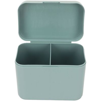 OEM Boîte De Rangement Bureau 2 Compartiments Séparés Multifonction Antipoussière Grande Capacité Organisateur De Disques Démaquillants Vert - Publicité OEM Boîte De Rangement Bureau 2 Compartiments Séparés Multifonction Antipoussière Grande Capacité Organisateur De Disques Démaquillants Vert - Publicité