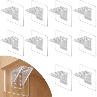 Generic 10pcs Support Etagere Invisible,support Etagere Murale,fixation Etagere Sans Percer,support Etagere Placard,pour Étagères Placard Penderie, Meuble - Publicité Generic 10pcs Support Etagere Invisible,support Etagere Murale,fixation Etagere Sans Percer,support Etagere Placard,pour Étagères Placard Penderie, Meuble - Publicité