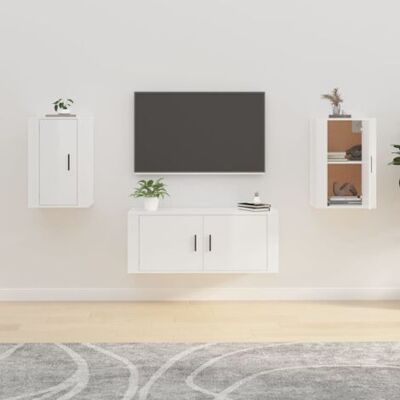 OEM Royaluxe-2 Pcs Meubles Tv Muraux, Banc Tv, Meuble Tv Suspendu, Lowboard Blanc Brillant 40x34,5x60 Cm Yhj83364 - Publicité OEM Royaluxe-2 Pcs Meubles Tv Muraux, Banc Tv, Meuble Tv Suspendu, Lowboard Blanc Brillant 40x34,5x60 Cm Yhj83364 - Publicité
