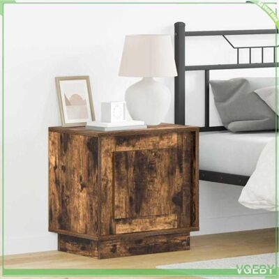 OEM Table De Chevet - Abi - Chêne Fumé - Bois D'Ingénierie - 44 X 34,5 X 45 Cm - Publicité OEM Table De Chevet - Abi - Chêne Fumé - Bois D'Ingénierie - 44 X 34,5 X 45 Cm - Publicité