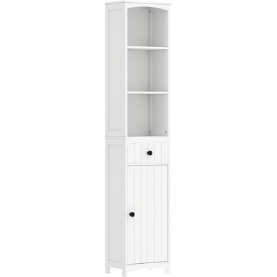 ACKERMAN Meuble De Salle De Bain Armoire Haute Avec 3 Étagères, 1 Tiroir Meuble De Salle De Bain Étagère De Salle De Bain Meuble De Salle De Bain Meuble De Salle De Bain, Blanc, 34x24x170,5cm - Publicité ACKERMAN Meuble De Salle De Bain Armoire Haute Avec 3 Étagères, 1 Tiroir Meuble De Salle De Bain Étagère De Salle De Bain Meuble De Salle De Bain Meuble De Salle De Bain, Blanc, 34x24x170,5cm - Publicité