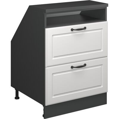 Meuble De Rangement Sous Pente Rion, Blanc Campagne, 60x81.6cm 2 Tiroirs, 60 Cm De Profondeur, Vicco - Publicité Meuble De Rangement Sous Pente Rion, Blanc Campagne, 60x81.6cm 2 Tiroirs, 60 Cm De Profondeur, Vicco - Publicité