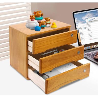 CNCEST Armoire De Rangement De Bureau En Bois Avec 3 Tiroirs Pour La Réception De Documents Pour Les Articles De Bureau À Domicile 15,75 "x 11,02" X 12,2 " - Publicité CNCEST Armoire De Rangement De Bureau En Bois Avec 3 Tiroirs Pour La Réception De Documents Pour Les Articles De Bureau À Domicile 15,75 "x 11,02" X 12,2 " - Publicité