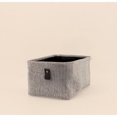 ORNAMI Panier Rectangulaire À Chevrons Gris 31x21x15cm - Publicité ORNAMI Panier Rectangulaire À Chevrons Gris 31x21x15cm - Publicité