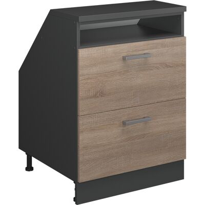 Meuble De Rangement Sous Pente Rion, Sonoma, 60x81.6cm 2 Tiroirs, 60 Cm De Profondeur, Vicco - Publicité Meuble De Rangement Sous Pente Rion, Sonoma, 60x81.6cm 2 Tiroirs, 60 Cm De Profondeur, Vicco - Publicité
