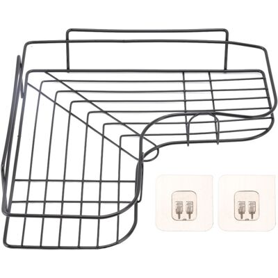 OEM Étagère D'Angle Avec Support En Fer, Étagère De Rangement Triangulaire, Installation Sans Perçage Pour Salle De Bain Et Cuisine - Publicité OEM Étagère D'Angle Avec Support En Fer, Étagère De Rangement Triangulaire, Installation Sans Perçage Pour Salle De Bain Et Cuisine - Publicité