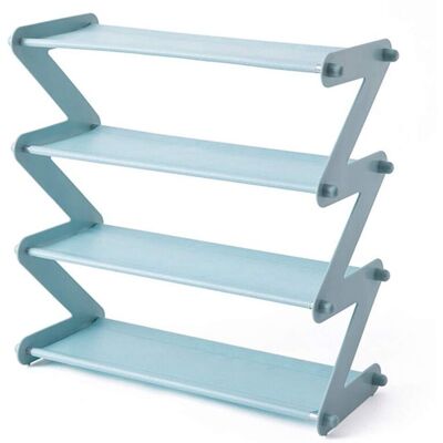 IRISFR Non Tissé Acier Inoxydable Pliable Chaussure Rack, Tablettes Organisateur De Stockage, Multi Couche Assemblé Support, Salle À Manger Chambre D'Entrée Étagère Rangement - Bleu - Publicité IRISFR Non Tissé Acier Inoxydable Pliable Chaussure Rack, Tablettes Organisateur De Stockage, Multi Couche Assemblé Support, Salle À Manger Chambre D'Entrée Étagère Rangement - Bleu - Publicité