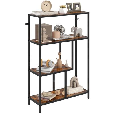 OEM Bibliothèque Industrielle À 4 Niveaux En Bois Et Métal, 77 X 30 X 116 Cm, Marron Rustique - Publicité OEM Bibliothèque Industrielle À 4 Niveaux En Bois Et Métal, 77 X 30 X 116 Cm, Marron Rustique - Publicité