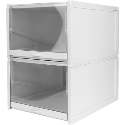 MCKENSA Boîte À Chaussures En Pp, Tiroir De Rangement, Organisateur, Armoire Durable Pour La Maison, 2 Pièces, Grand Format (33,2 X 25,8 X 18,3 Cm) - Publicité MCKENSA Boîte À Chaussures En Pp, Tiroir De Rangement, Organisateur, Armoire Durable Pour La Maison, 2 Pièces, Grand Format (33,2 X 25,8 X 18,3 Cm) - Publicité