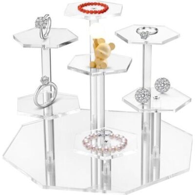 URSUS Présentoir En Acrylique Transparent, Présentoir À Figurines En Acrylique À 7 Niveaux, Étagère Hexagonale Transparente, Idéal Pour Présenter Parfums, Bijoux, Desserts, Figurines, Etc. Publicité URSUS Présentoir En Acrylique Transparent, Présentoir À Figurines En Acrylique À 7 Niveaux, Étagère Hexagonale Transparente, Idéal Pour Présenter Parfums, Bijoux, Desserts, Figurines, Etc. Publicité