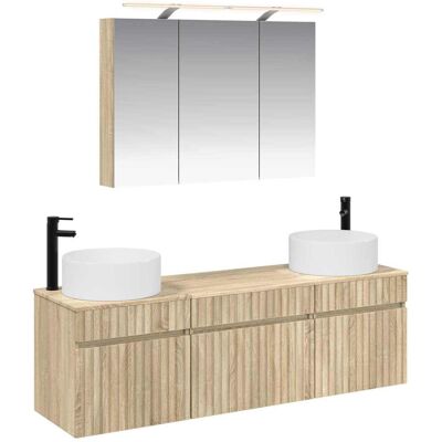 Ensemble D'Armoire De Salle De Bain 4 Pcs Chêne Sonoma Vidaxl - Publicité Ensemble D'Armoire De Salle De Bain 4 Pcs Chêne Sonoma Vidaxl - Publicité