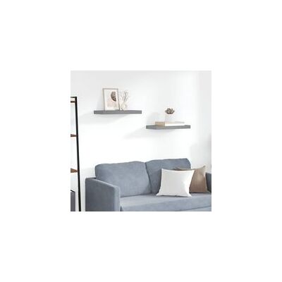 OEM Étagères Flottantes, Lot De 2, Grises, 50 X 23 X 3,8 Cm, Mdf-crezuo - Publicité OEM Étagères Flottantes, Lot De 2, Grises, 50 X 23 X 3,8 Cm, Mdf-crezuo - Publicité