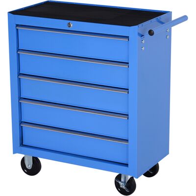ARRIGONI Servante D'Atelier 5 Tiroirs Sur Roulettes Bleu 67.5x33x77 Cm - Publicité ARRIGONI Servante D'Atelier 5 Tiroirs Sur Roulettes Bleu 67.5x33x77 Cm - Publicité