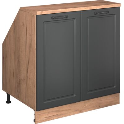 Meuble De Rangement Sous Pente Rion, Anthracite Campagne, 80x81.6cm 2 Portes, 60 Cm De Profondeur, Vicco - Publicité Meuble De Rangement Sous Pente Rion, Anthracite Campagne, 80x81.6cm 2 Portes, 60 Cm De Profondeur, Vicco - Publicité