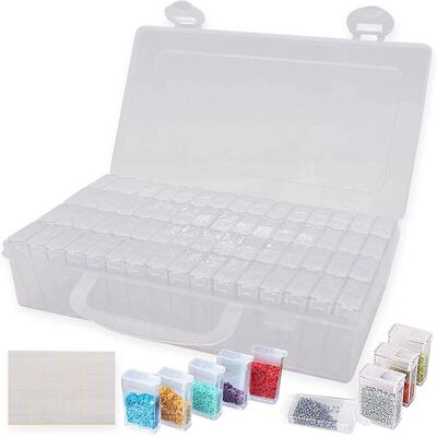 BRINSEA Diamant Broderie Boîte Boîte De Tri 64 Compartiments Boîtes De Rangement, Boîte De Tri Organisateur De Bijoux Pour Bijoux Bricolage Artisanat Ongles - Publicité BRINSEA Diamant Broderie Boîte Boîte De Tri 64 Compartiments Boîtes De Rangement, Boîte De Tri Organisateur De Bijoux Pour Bijoux Bricolage Artisanat Ongles - Publicité