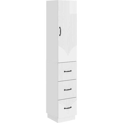 Ensemble De Meubles 2 Pcs Blanc Brillant 33 X 34,5 X 87 Cm Vidaxl - Publicité Ensemble De Meubles 2 Pcs Blanc Brillant 33 X 34,5 X 87 Cm Vidaxl - Publicité