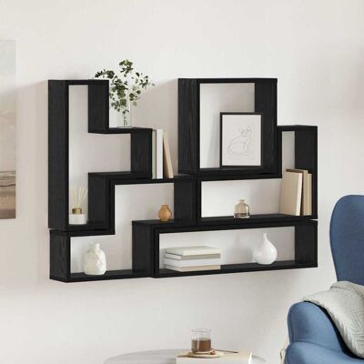 Andiamo Cube Mural Chêne Noir 96 X 12 X 64 Cm Bois D'Ingénierie - Publicité Andiamo Cube Mural Chêne Noir 96 X 12 X 64 Cm Bois D'Ingénierie - Publicité
