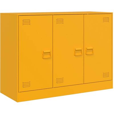 Maison La Vie - Buffet Salon Moderne - Meuble De Rangement - Jaune Moutarde 99x39x73 Cm Acier Bu4667 - Publicité Maison La Vie - Buffet Salon Moderne - Meuble De Rangement - Jaune Moutarde 99x39x73 Cm Acier Bu4667 - Publicité