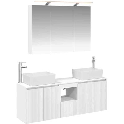 Ensemble D'Armoire De Salle De Bain 4 Pcs Blanc Vidaxl - Publicité Ensemble D'Armoire De Salle De Bain 4 Pcs Blanc Vidaxl - Publicité